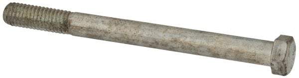 Value Collection - 7/16-14 UNC, 5" Length Under Head Hex Head Cap Screw - Partially Threaded, Grade 2 Steel, Zinc-Plated Finish, 5/8" Hex - USA Tool & Supply