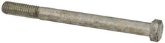 Value Collection - 7/16-14 UNC, 5" Length Under Head Hex Head Cap Screw - Partially Threaded, Grade 2 Steel, Zinc-Plated Finish, 5/8" Hex - USA Tool & Supply