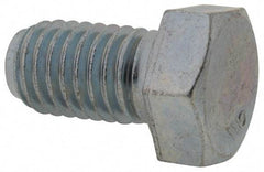 Value Collection - 1/2-13 UNC, 7/8" Length Under Head Hex Head Cap Screw - Fully Threaded, Grade 2 Steel, Zinc-Plated Finish, 3/4" Hex - USA Tool & Supply