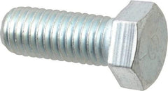 Value Collection - 1/2-13 UNC, 1-1/4" Length Under Head Hex Head Cap Screw - Fully Threaded, Grade 2 Steel, Zinc-Plated Finish, 3/4" Hex - USA Tool & Supply