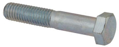 Value Collection - 1/2-13 UNC, 2-3/4" Length Under Head Hex Head Cap Screw - Partially Threaded, Grade 2 Steel, Zinc-Plated Finish, 3/4" Hex - USA Tool & Supply