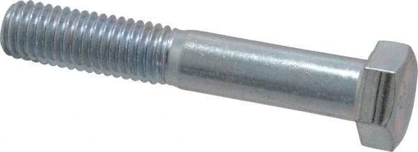 Value Collection - 1/2-13 UNC, 3" Length Under Head Hex Head Cap Screw - Partially Threaded, Grade 2 Steel, Zinc-Plated Finish, 3/4" Hex - USA Tool & Supply