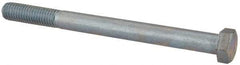Value Collection - 1/2-13 UNC, 6" Length Under Head Hex Head Cap Screw - Partially Threaded, Grade 2 Steel, Zinc-Plated Finish, 3/4" Hex - USA Tool & Supply
