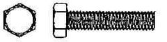Value Collection - 1/4-20 UNC, 4-1/2" Length Under Head Hex Head Cap Screw - Fully Threaded, Grade 2 Steel, Zinc-Plated Finish, 7/16" Hex - USA Tool & Supply