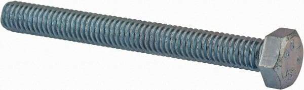 Value Collection - 5/16-18 UNC, 3" Length Under Head Hex Head Cap Screw - Fully Threaded, Grade 2 Steel, Zinc-Plated Finish, 1/2" Hex - USA Tool & Supply