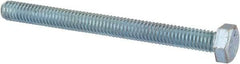 Value Collection - 5/16-18 UNC, 3-1/2" Length Under Head Hex Head Cap Screw - Fully Threaded, Grade 2 Steel, Zinc-Plated Finish, 1/2" Hex - USA Tool & Supply