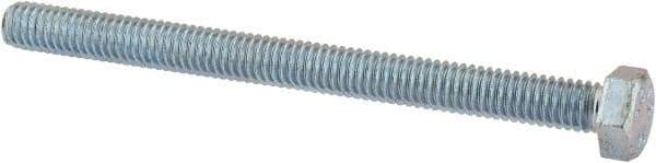 Value Collection - 5/16-18 UNC, 4" Length Under Head Hex Head Cap Screw - Fully Threaded, Grade 2 Steel, Zinc-Plated Finish, 1/2" Hex - USA Tool & Supply