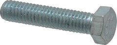 Value Collection - 3/8-16 UNC, 1-3/4" Length Under Head Hex Head Cap Screw - Fully Threaded, Grade 2 Steel, Zinc-Plated Finish, 9/16" Hex - USA Tool & Supply