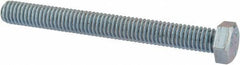 Value Collection - 3/8-16 UNC, 3-1/2" Length Under Head Hex Head Cap Screw - Fully Threaded, Grade 2 Steel, Zinc-Plated Finish, 9/16" Hex - USA Tool & Supply