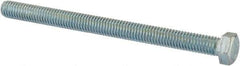 Value Collection - 3/8-16 UNC, 5" Length Under Head Hex Head Cap Screw - Fully Threaded, Grade 2 Steel, Zinc-Plated Finish, 9/16" Hex - USA Tool & Supply