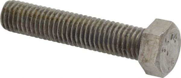 Value Collection - 1/2-13 UNC, 2-1/2" Length Under Head Hex Head Cap Screw - Fully Threaded, Grade 2 Steel, Zinc-Plated Finish, 3/4" Hex - USA Tool & Supply