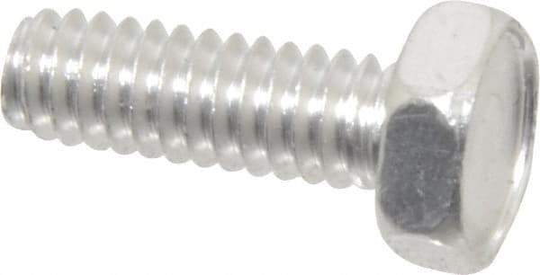 Value Collection - 1/4-20 UNC, 3/4" Length Under Head Hex Head Cap Screw - Grade 2024T4 Aluminum, 7/16" Hex - USA Tool & Supply