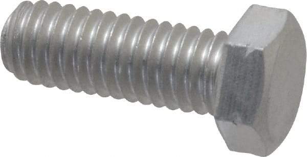 Value Collection - 3/8-16 UNC, 1" Length Under Head Hex Head Cap Screw - Grade 2024T4 Aluminum, 9/16" Hex - USA Tool & Supply