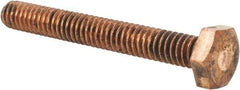 Value Collection - 1/4-20 UNC, 2" Length Under Head Hex Head Cap Screw - Silicon Bronze, 7/16" Hex - USA Tool & Supply