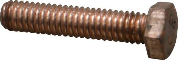 Value Collection - 5/16-18 UNC, 1-1/2" Length Under Head Hex Head Cap Screw - Silicon Bronze, 1/2" Hex - USA Tool & Supply