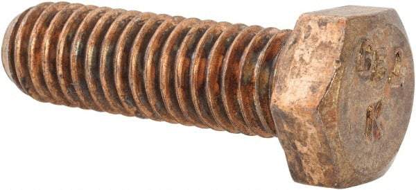 Value Collection - 3/8-16 UNC, 1-1/4" Length Under Head Hex Head Cap Screw - Silicon Bronze, 9/16" Hex - USA Tool & Supply