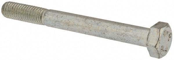 Value Collection - M8x1.25mm Metric Coarse, 75mm Length Under Head Hex Head Cap Screw - Partially Threaded, Grade 8.8 Steel, Zinc-Plated Finish, 13mm Hex - USA Tool & Supply