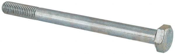 Value Collection - M8x1.25mm Metric Coarse, 100mm Length Under Head Hex Head Cap Screw - Partially Threaded, Grade 8.8 Steel, Zinc-Plated Finish, 13mm Hex - USA Tool & Supply