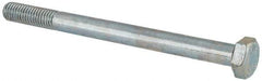 Value Collection - M8x1.25mm Metric Coarse, 100mm Length Under Head Hex Head Cap Screw - Partially Threaded, Grade 8.8 Steel, Zinc-Plated Finish, 13mm Hex - USA Tool & Supply