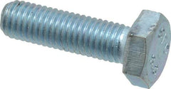Value Collection - M10x1.50mm Metric Coarse, 35mm Length Under Head Hex Head Cap Screw - Fully Threaded, Grade 8.8 Steel, Zinc-Plated Finish, 17mm Hex - USA Tool & Supply