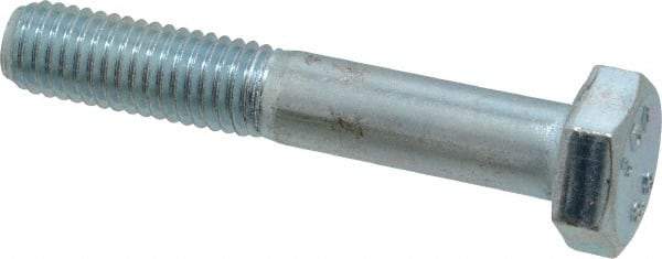 Value Collection - M10x1.50mm Metric Coarse, 60mm Length Under Head Hex Head Cap Screw - Partially Threaded, Grade 8.8 Steel, Zinc-Plated Finish, 17mm Hex - USA Tool & Supply