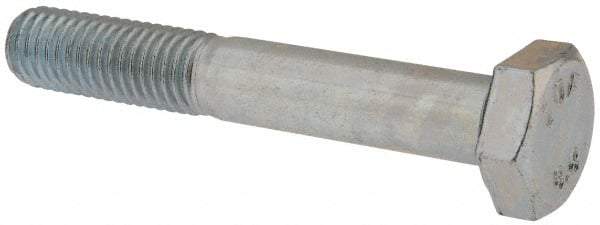 Value Collection - M10x1.50mm Metric Coarse, 65mm Length Under Head Hex Head Cap Screw - Partially Threaded, Grade 8.8 Steel, Zinc-Plated Finish, 17mm Hex - USA Tool & Supply