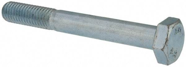 Value Collection - M10x1.50mm Metric Coarse, 80mm Length Under Head Hex Head Cap Screw - Partially Threaded, Grade 8.8 Steel, Zinc-Plated Finish, 17mm Hex - USA Tool & Supply
