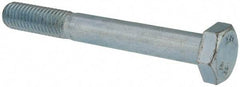 Value Collection - M10x1.50mm Metric Coarse, 80mm Length Under Head Hex Head Cap Screw - Partially Threaded, Grade 8.8 Steel, Zinc-Plated Finish, 17mm Hex - USA Tool & Supply