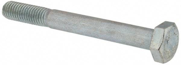 Value Collection - M10x1.50mm Metric Coarse, 90mm Length Under Head Hex Head Cap Screw - Partially Threaded, Grade 8.8 Steel, Zinc-Plated Finish, 17mm Hex - USA Tool & Supply