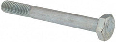 Value Collection - M10x1.50mm Metric Coarse, 90mm Length Under Head Hex Head Cap Screw - Partially Threaded, Grade 8.8 Steel, Zinc-Plated Finish, 17mm Hex - USA Tool & Supply