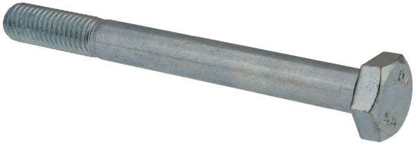Value Collection - M10x1.50mm Metric Coarse, 100mm Length Under Head Hex Head Cap Screw - Partially Threaded, Grade 8.8 Steel, Zinc-Plated Finish, 17mm Hex - USA Tool & Supply