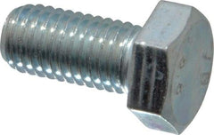 Value Collection - M12x1.75mm Metric Coarse, 25mm Length Under Head Hex Head Cap Screw - Fully Threaded, Grade 8.8 Steel, Zinc-Plated Finish, 19mm Hex - USA Tool & Supply