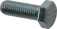 Value Collection - M12x1.75mm Metric Coarse, 35mm Length Under Head Hex Head Cap Screw - Fully Threaded, Grade 8.8 Steel, Zinc-Plated Finish, 19mm Hex - USA Tool & Supply