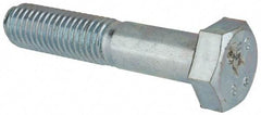 Value Collection - M12x1.75mm Metric Coarse, 60mm Length Under Head Hex Head Cap Screw - Partially Threaded, Grade 8.8 Steel, Zinc-Plated Finish, 19mm Hex - USA Tool & Supply