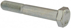 Value Collection - M12x1.75mm Metric Coarse, 80mm Length Under Head Hex Head Cap Screw - Partially Threaded, Grade 8.8 Steel, Zinc-Plated Finish, 19mm Hex - USA Tool & Supply
