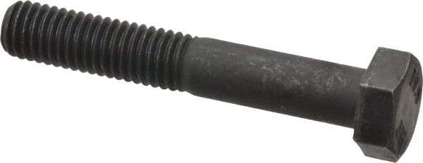 Value Collection - M8x1.25mm Metric Coarse, 50mm Length Under Head Hex Head Cap Screw - Partially Threaded, Grade 10.9 Steel, Black Oxide Finish, 13mm Hex - USA Tool & Supply