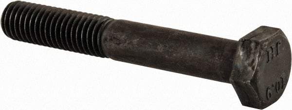 Value Collection - M8x1.25mm Metric Coarse, 55mm Length Under Head Hex Head Cap Screw - Partially Threaded, Grade 10.9 Steel, Black Oxide Finish, 13mm Hex - USA Tool & Supply