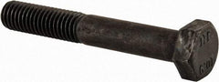 Value Collection - M8x1.25mm Metric Coarse, 55mm Length Under Head Hex Head Cap Screw - Partially Threaded, Grade 10.9 Steel, Black Oxide Finish, 13mm Hex - USA Tool & Supply