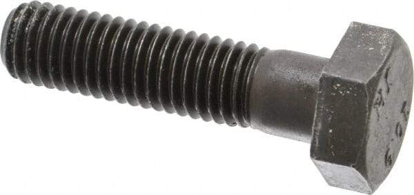Value Collection - M10x1.50mm Metric Coarse, 40mm Length Under Head Hex Head Cap Screw - Partially Threaded, Grade 10.9 Steel, Black Oxide Finish, 17mm Hex - USA Tool & Supply