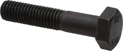 Value Collection - M10x1.50mm Metric Coarse, 50mm Length Under Head Hex Head Cap Screw - Partially Threaded, Grade 10.9 Steel, Black Oxide Finish, 17mm Hex - USA Tool & Supply