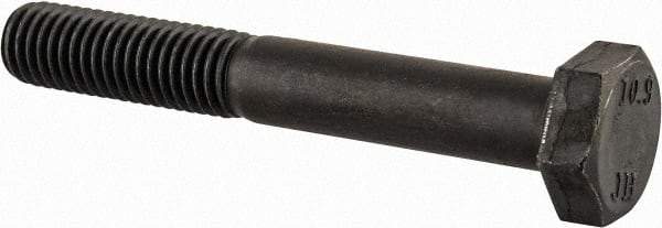 Value Collection - M10x1.50mm Metric Coarse, 70mm Length Under Head Hex Head Cap Screw - Partially Threaded, Grade 10.9 Steel, Black Oxide Finish, 17mm Hex - USA Tool & Supply