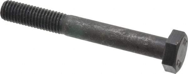 Value Collection - M10x1.50mm Metric Coarse, 80mm Length Under Head Hex Head Cap Screw - Partially Threaded, Grade 10.9 Steel, Black Oxide Finish, 17mm Hex - USA Tool & Supply
