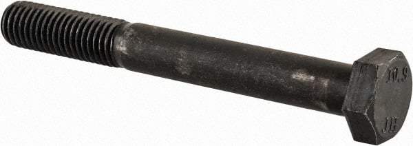 Value Collection - M12x1.75mm Metric Coarse, 100mm Length Under Head Hex Head Cap Screw - Partially Threaded, Grade 10.9 Steel, Black Oxide Finish, 19mm Hex - USA Tool & Supply