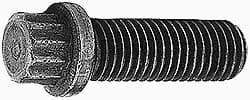 Value Collection - 3/8-16 UNC, 2" Length Under Head, 12 Point Drive Flange Bolt - 1" Thread Length, 170M PSI Alloy Steel, Smooth Flange, Uncoated - USA Tool & Supply