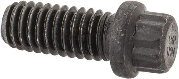 Value Collection - 5/16-18 UNC, 3/4" Length Under Head, 12 Point Drive Flange Bolt - 3/4" Thread Length, 170M PSI Alloy Steel, Smooth Flange, Uncoated - USA Tool & Supply