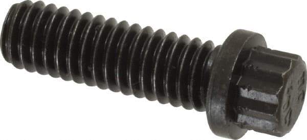 Value Collection - 5/16-18 UNC, 1" Length Under Head, 12 Point Drive Flange Bolt - 1" Thread Length, 170M PSI Alloy Steel, Smooth Flange, Uncoated - USA Tool & Supply