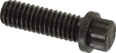 Value Collection - 5/16-18 UNC, 1" Length Under Head, 12 Point Drive Flange Bolt - 1" Thread Length, 170M PSI Alloy Steel, Smooth Flange, Uncoated - USA Tool & Supply