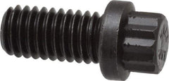 Value Collection - 3/8-16 UNC, 3/4" Length Under Head, 12 Point Drive Flange Bolt - 3/4" Thread Length, 170M PSI Alloy Steel, Smooth Flange, Uncoated - USA Tool & Supply