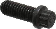 Value Collection - 3/8-16 UNC, 1" Length Under Head, 12 Point Drive Flange Bolt - 1" Thread Length, 170M PSI Alloy Steel, Smooth Flange, Uncoated - USA Tool & Supply