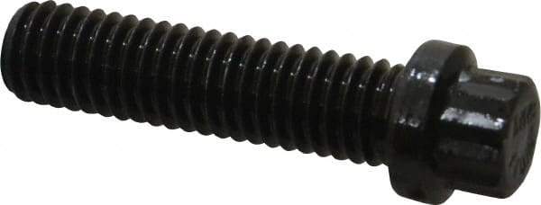 Value Collection - 3/8-16 UNC, 1-1/2" Length Under Head, 12 Point Drive Flange Bolt - 1-1/2" Thread Length, 170M PSI Alloy Steel, Smooth Flange, Uncoated - USA Tool & Supply